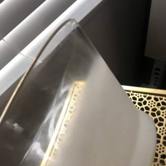 Vintage MCM Blendo White Frosted 3 Piece Chip & Dip Bowl Set with Holder - Picture 3 of 6